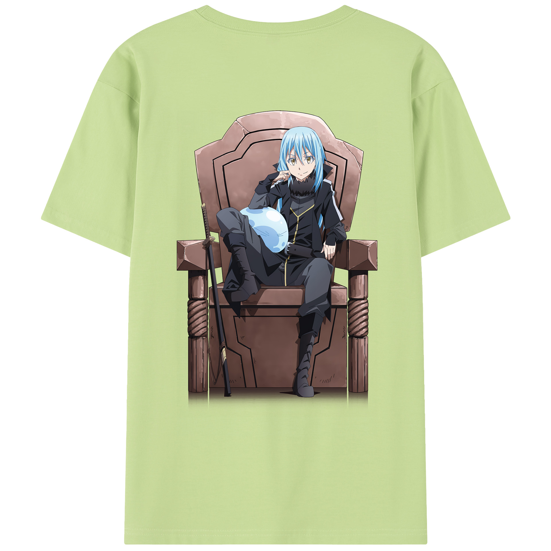 （画像用） 転スラ Regarding Reincarnated to Slime 綿100％半袖Tシャツ（背面プリント）